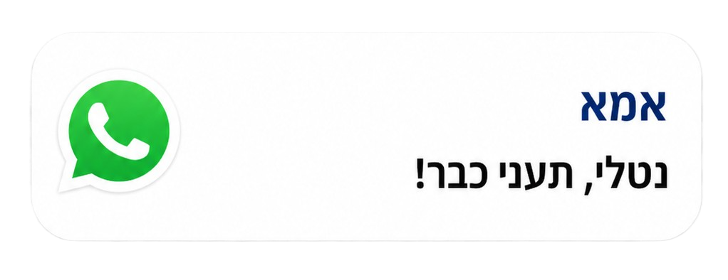 הודעת וואטסאפ נוספת מאמא